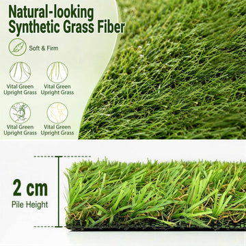 Artificial Grass Rug 5x1m, 20mm Pile, Drainage Holes