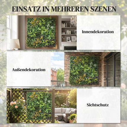 Artificial Hedge Panel, 100x100 cm, UV Resistant