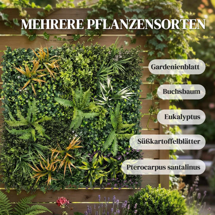 Artificial Hedge Panel, 100x100 cm, UV Resistant