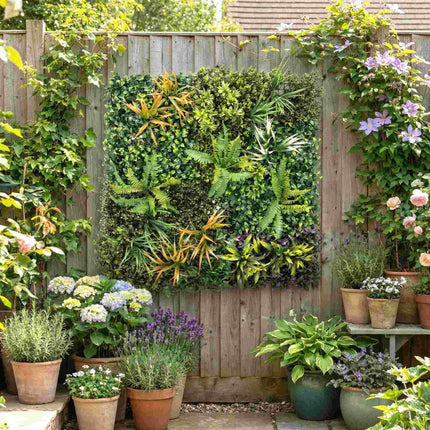 Artificial Hedge Panel, 100x100 cm, UV Resistant