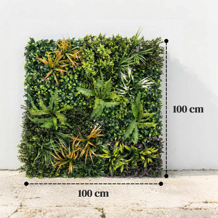 Artificial Hedge Panel, 100x100 cm, UV Resistant