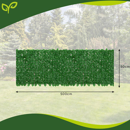 Artificial Hedge for Balcony, 5x0.5m Privacy Screen
