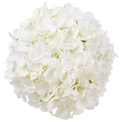 Artificial Hydrangea Flowers, White Silk, 65 Stems