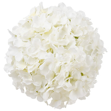 Artificial Hydrangea Flowers, White Silk, 65 Stems
