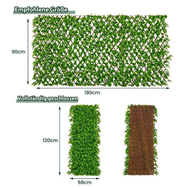 Artificial Ivy Garden Privacy Screen Plant Wall Hedges with Green Eucalyptus