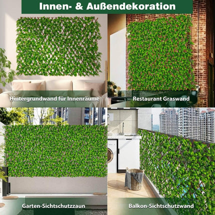 Artificial Ivy Garden Privacy Screen Plant Wall Hedges with Green Eucalyptus