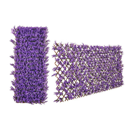 Artificial Ivy Garden Privacy Screen Plant Wall Hedges with Purple Eucalyptus