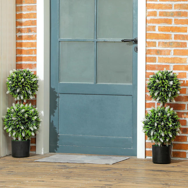 Artificial Lavender Trees, 70 cm, Set of 2, Indoor/Outdoor