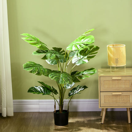 Artificial 120 cm Monstera plant in planter - lifelike greenery