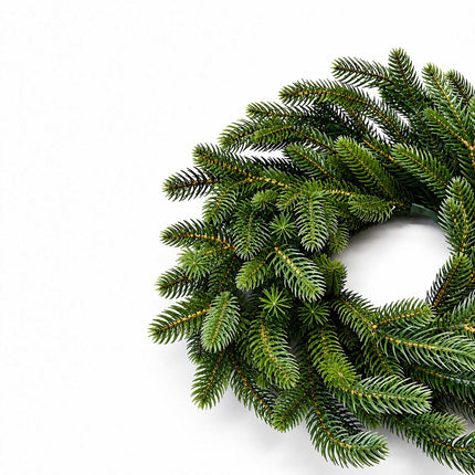 Artificial Nordmann Fir Advent Wreath, Injection-Moulded PE, Green