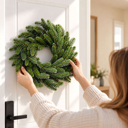 Artificial Nordmann Fir Advent Wreath, Injection-Moulded PE, Green