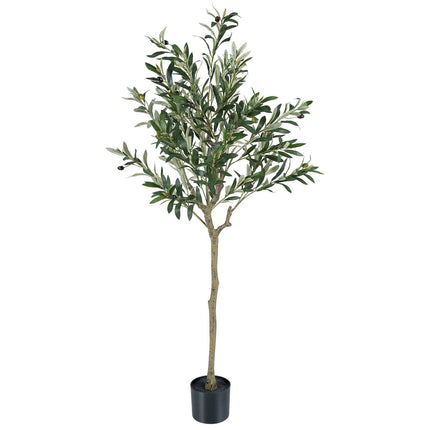 Artificial Olive Tree 150 cm with 24 Olives, 576 Silk Leaves, Green