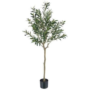 Artificial Olive Tree 150 cm with 24 Olives, 576 Silk Leaves, Green