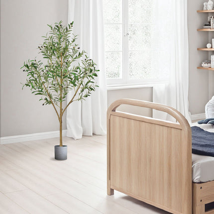 Artificial Olive Tree 150cm with Black Pot, Fruits