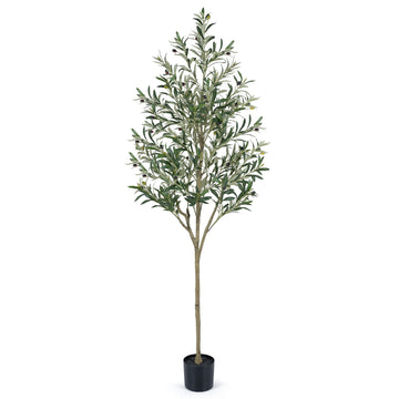 Artificial Olive Tree 190 cm with 38 Olives and 866 Leaves, Indoor Faux Plant
