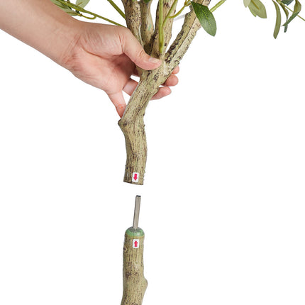Artificial Olive Tree 6 ft, PE Potted, Anti-Tip Base