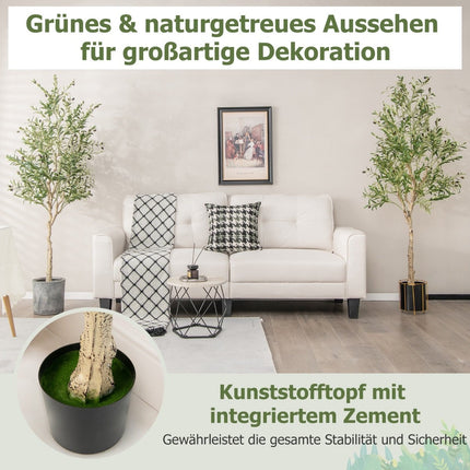 Artificial Olive Trees, 182cm, 1296 Leaves, 72 Olives