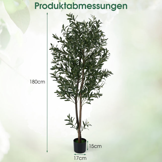 Artificial Olive Trees Set, 1.8m with Fruits & Moss