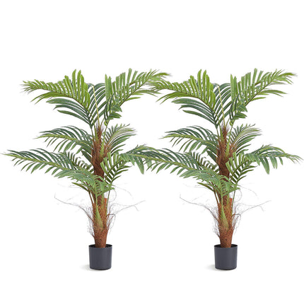 Artificial Palm Tree 4 Ft, Set of 2, Anti-Tip Base