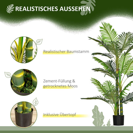 Indoor artificial palm tree, 150 cm, cement-filled base