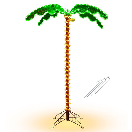 Artificial Palm Tree With LED Lights, 168 cm, Folding Base