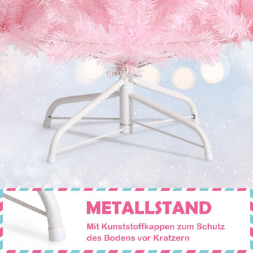 Artificial Pink Christmas Tree 180 cm, Metal Stand