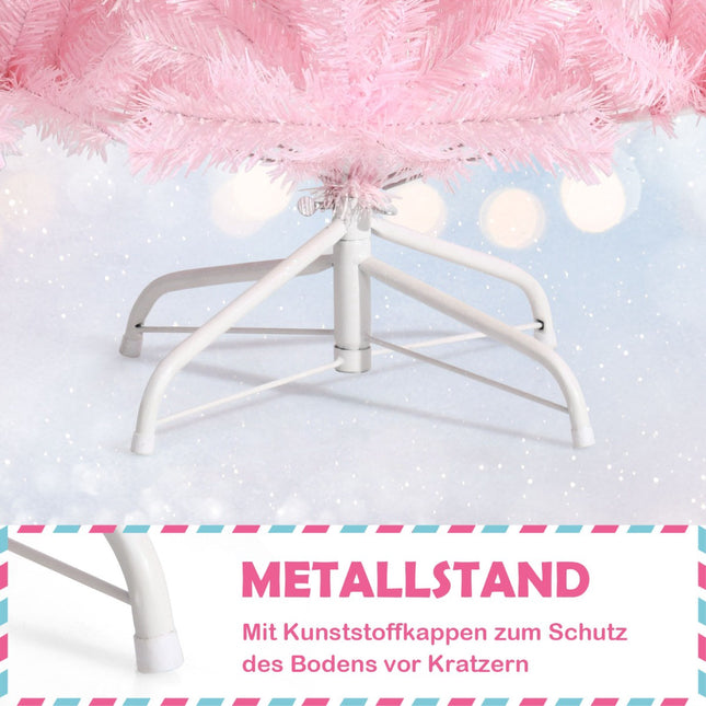 Artificial Pink Christmas Tree 180 cm, Metal Stand