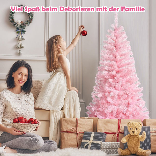 Artificial Pink Christmas Tree 180 cm, Metal Stand