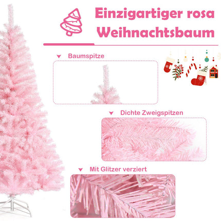 Artificial Pink Christmas Tree 180 cm, Metal Stand