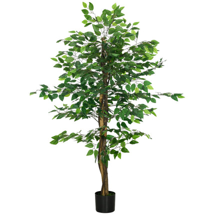Artificial ficus tree 150 cm with planting - lifelike potted plant