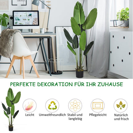 Artificial Plant Artificial Green Plant 160cm Tropical Palm Artificial Monstera Snake Plant