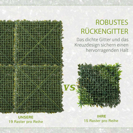 Artificial plant wall kit - UV protection, 50x50cm, 12 panels