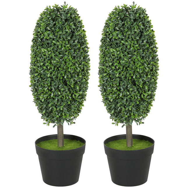 Artificial Plants Set of 2, UV-Resistant, 60 cm Tall