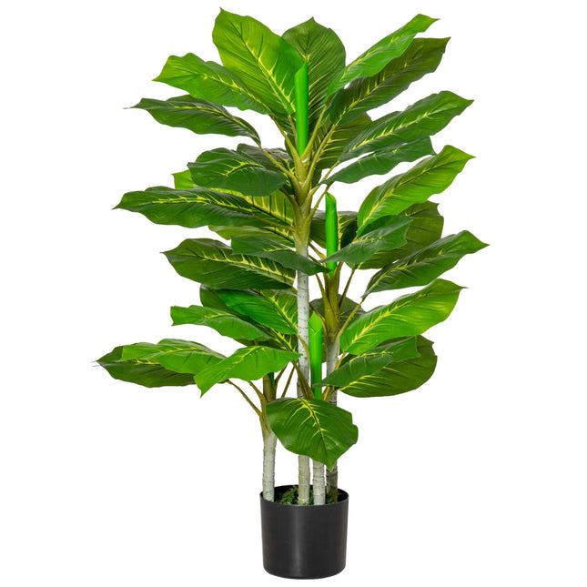 Artificial Plant with Pot, 95 cm, 33 Leaves