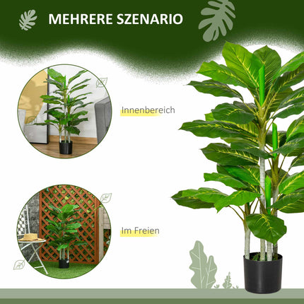 Artificial Plant with Pot, 95 cm, 33 Leaves
