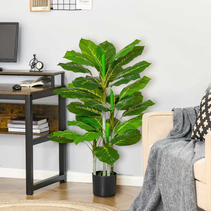 Artificial Plant with Pot, 95 cm, 33 Leaves