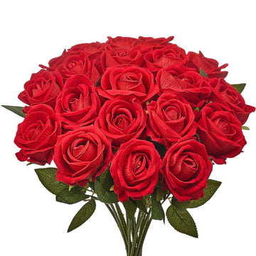 Artificial Roses, 500 Red Foam Flowers With Stems