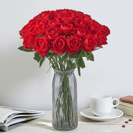 Artificial Roses, 500 Red Foam Flowers With Stems