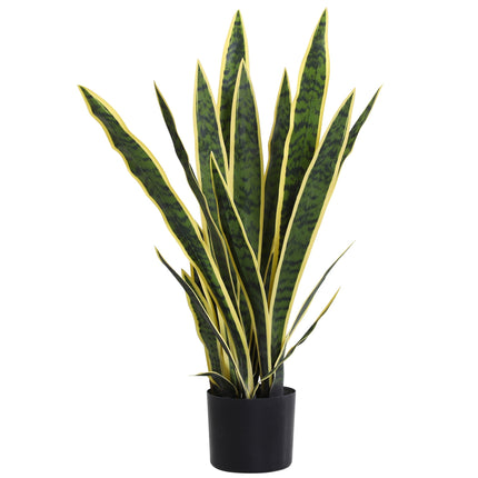Artificial Snake Plant, 77 cm Tall, Potted for Living Room