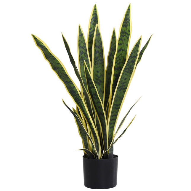 Artificial Snake Plant, 77 cm Tall, Potted for Living Room