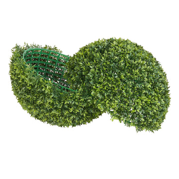 Artificial Topiary Ball, 23-Inch Faux Boxwood, Green