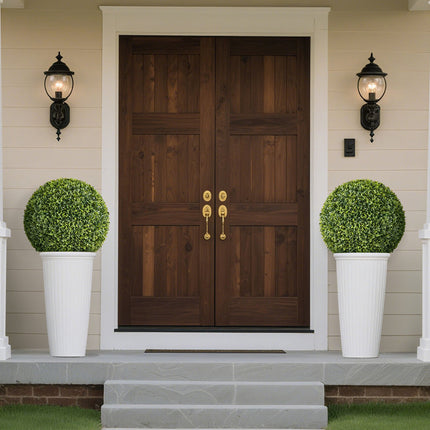Artificial Topiary Ball, 23-Inch Faux Boxwood, Green