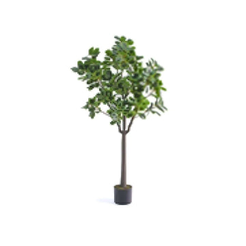 Artificial Tree with 25 Branches & Cement Pot, 140 cm