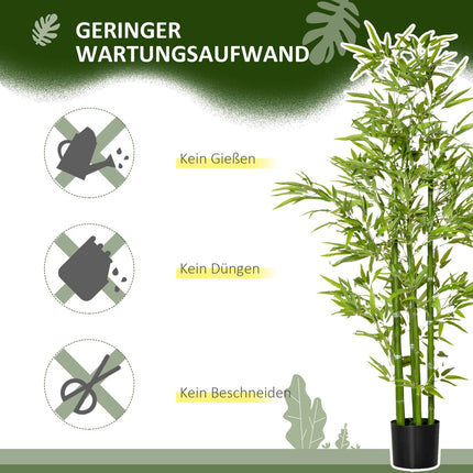 Artificial Bamboo Plant, 924 Leaves, 150 cm, Indoor/Outdoor