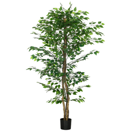 Artificial ficus tree with planting, 180 cm high potted plant