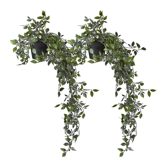Artificial hanging plants set of 2
