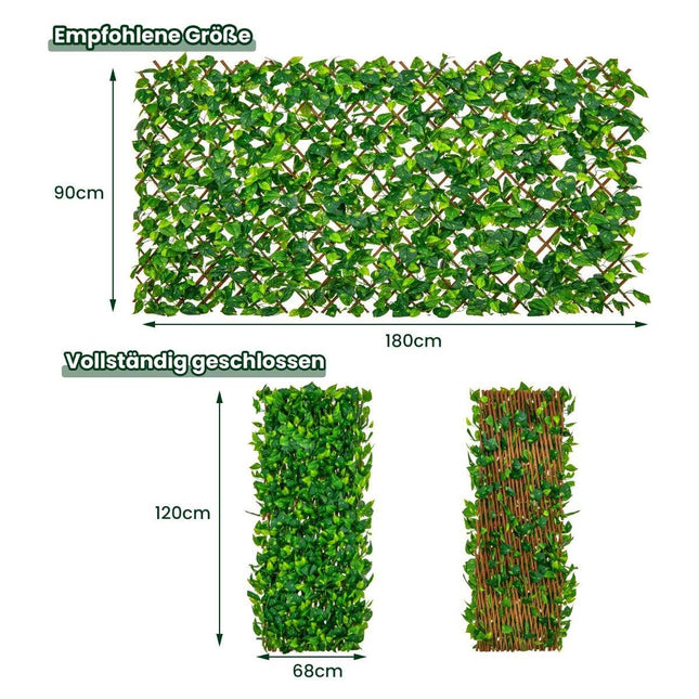 Artificial ivy garden privacy plant wall hedges with green ivy