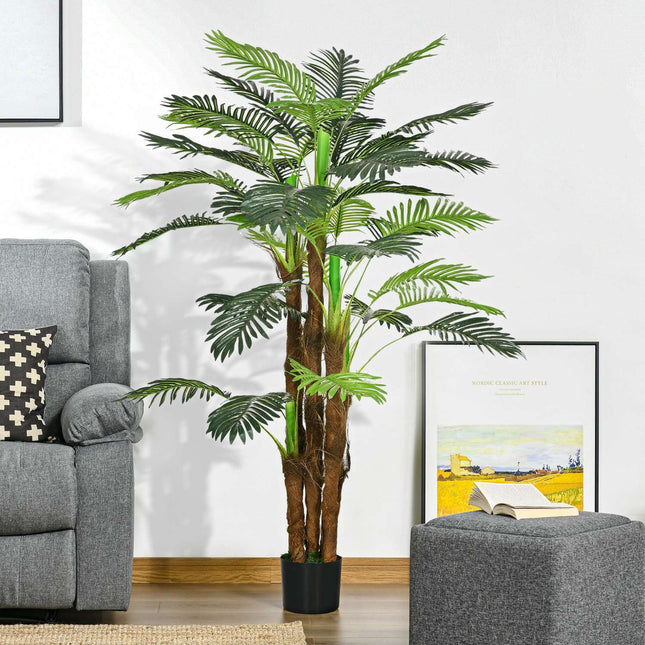 Artificial palm tree - 160 cm, 36 branches, indoor/outdoor