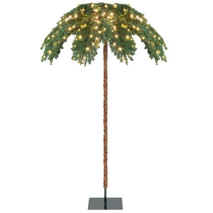 Artificial tropical Christmas palm with 250 warm white LED lights & 813 branch tips 180 cm