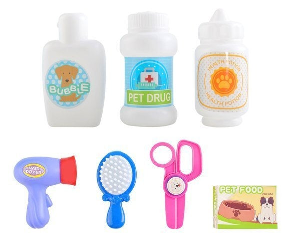 A set for bathing a dog - a toy
